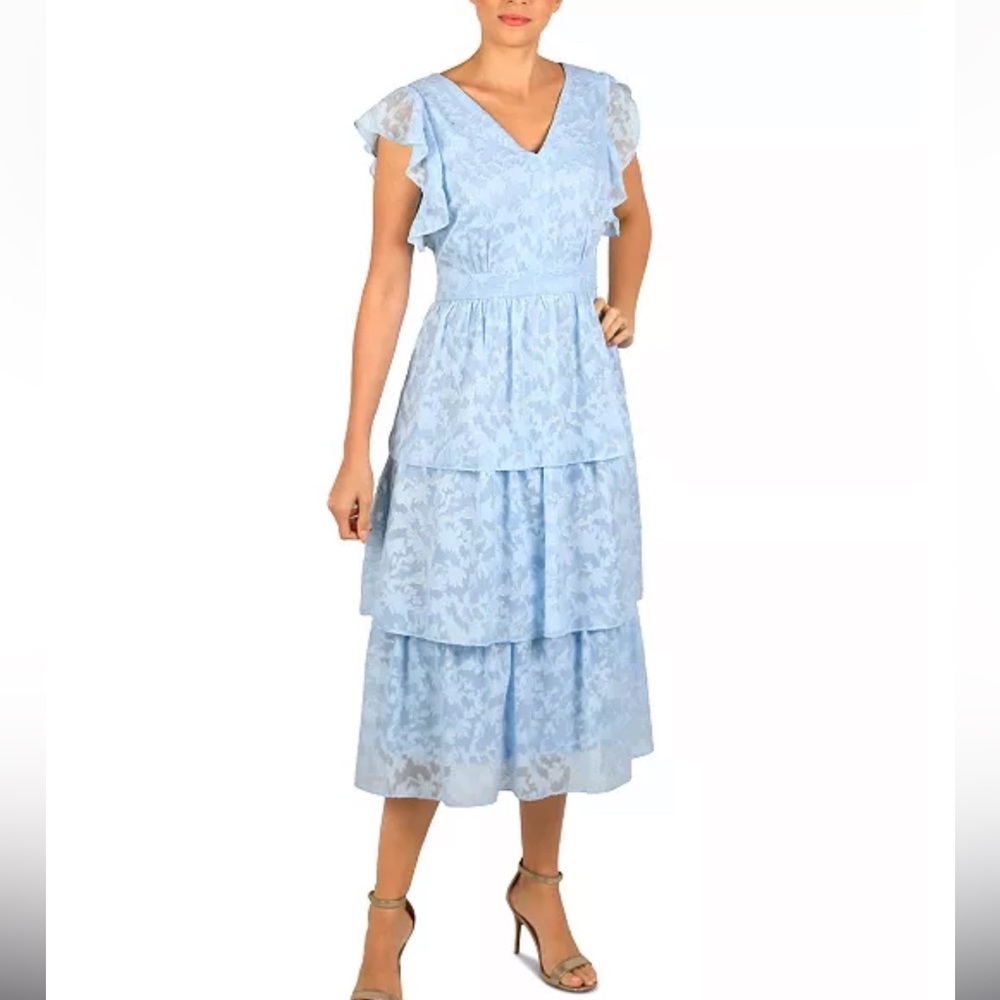 julia jordan Women's V-Neck Flutter-Sleeve Tiered Dress
Plus size 16